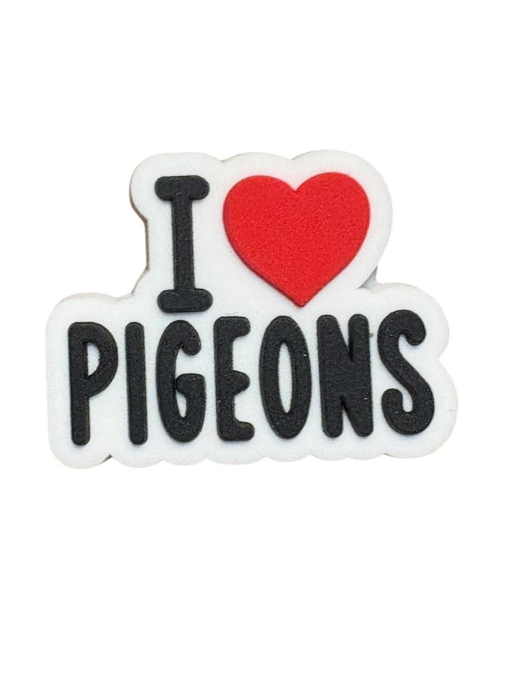 I Love Pigeons Croc Charm